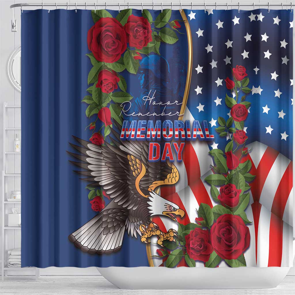 United States Memorial Day-Honor and Remember Shower Curtain LT03
