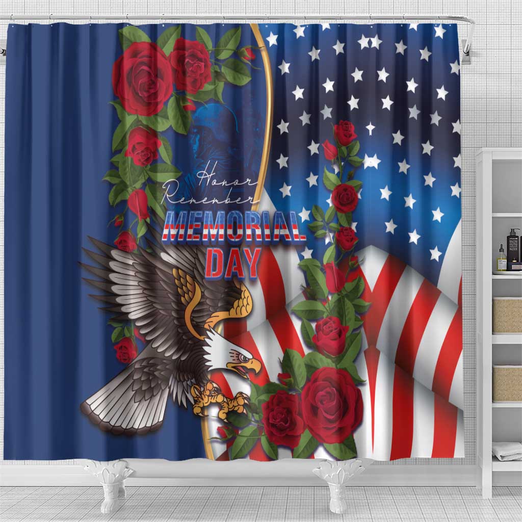 United States Memorial Day-Honor and Remember Shower Curtain LT03