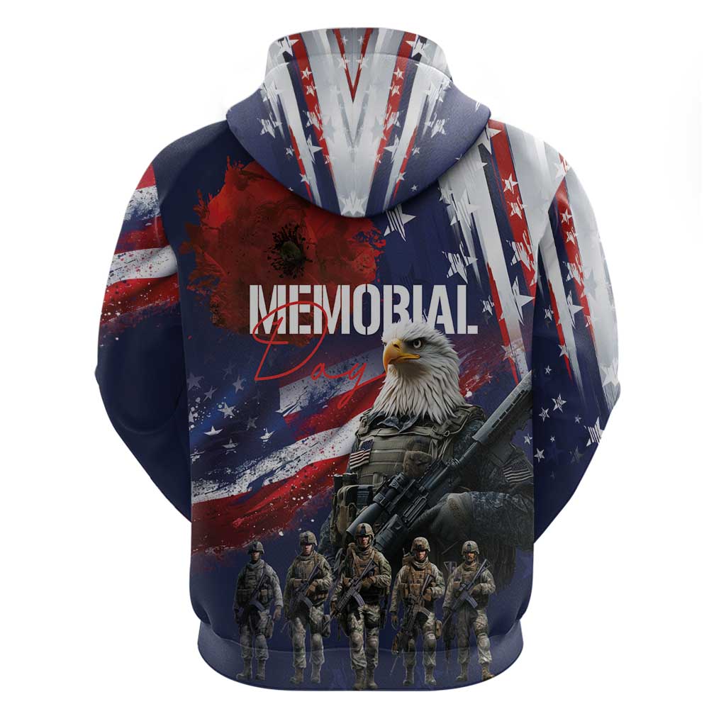 United States Memorial Day Hoodie Bald Eagle US Soldier-Honor and Remember The Fallen LT03