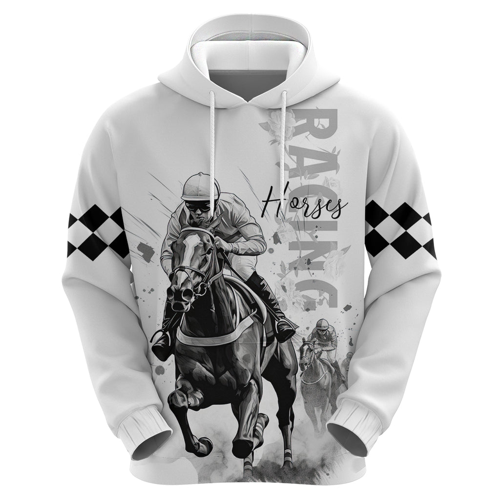 Kentucky Horses Racing Hoodie Jockey Drawing Style LT03