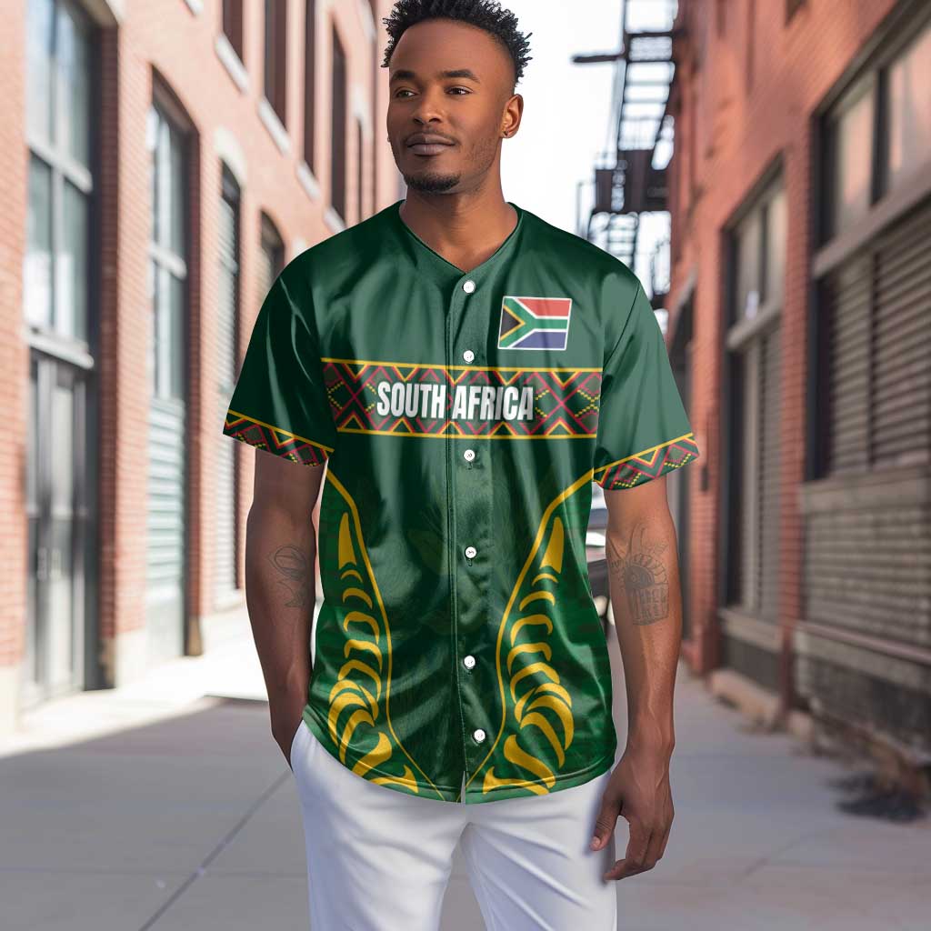 Custom South Africa Rugby Baseball Jersey Springboks Spirit and King Protea LT03