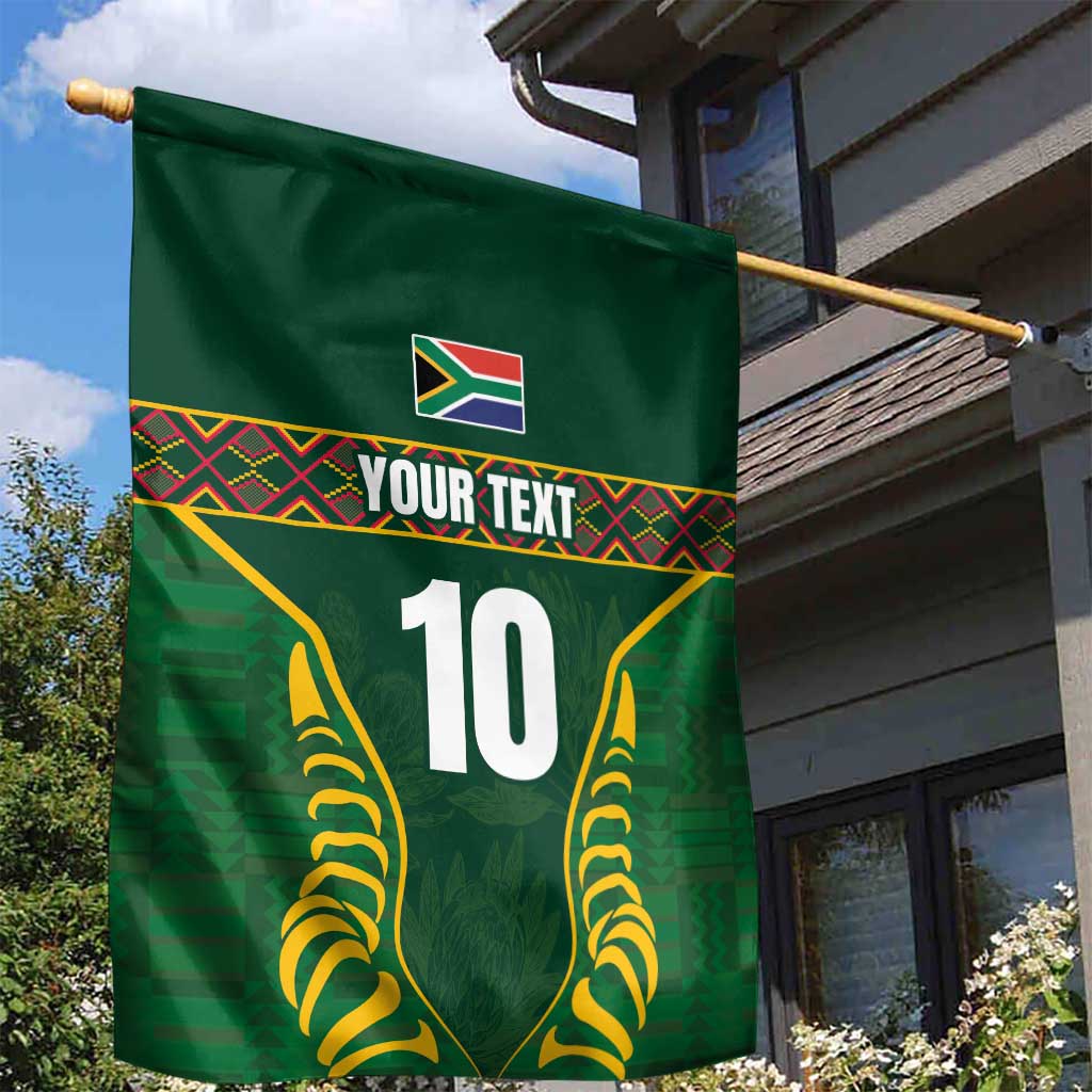 Custom South Africa Rugby Garden Flag Springboks Spirit and King Protea LT03
