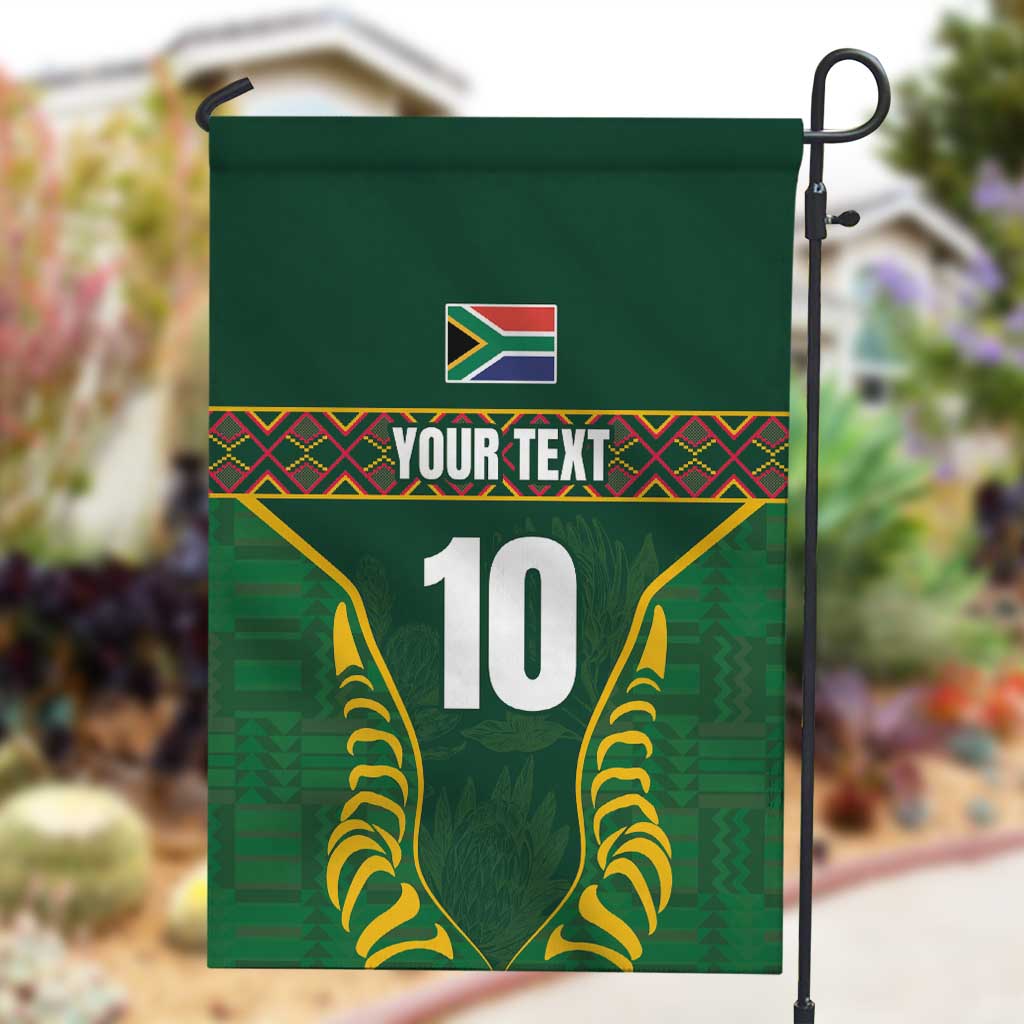 Custom South Africa Rugby Garden Flag Springboks Spirit and King Protea LT03
