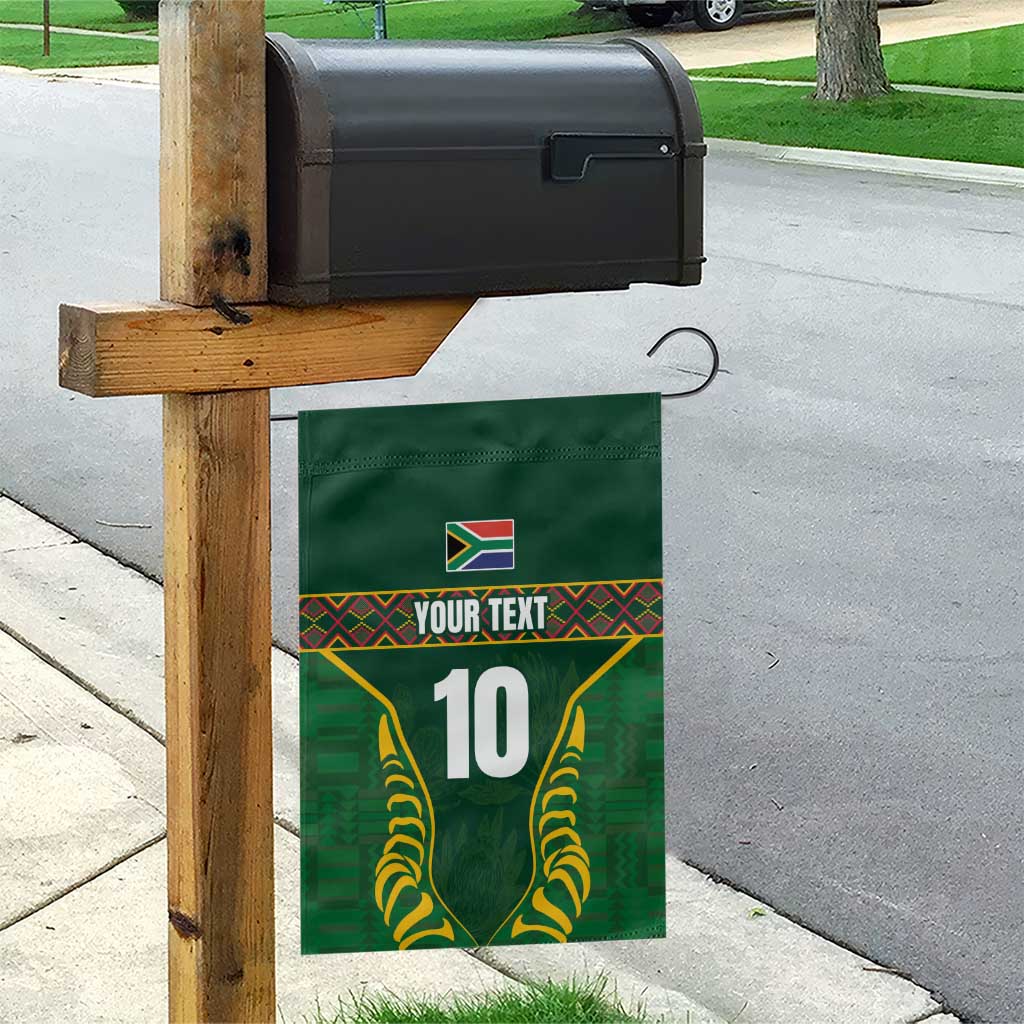 Custom South Africa Rugby Garden Flag Springboks Spirit and King Protea LT03