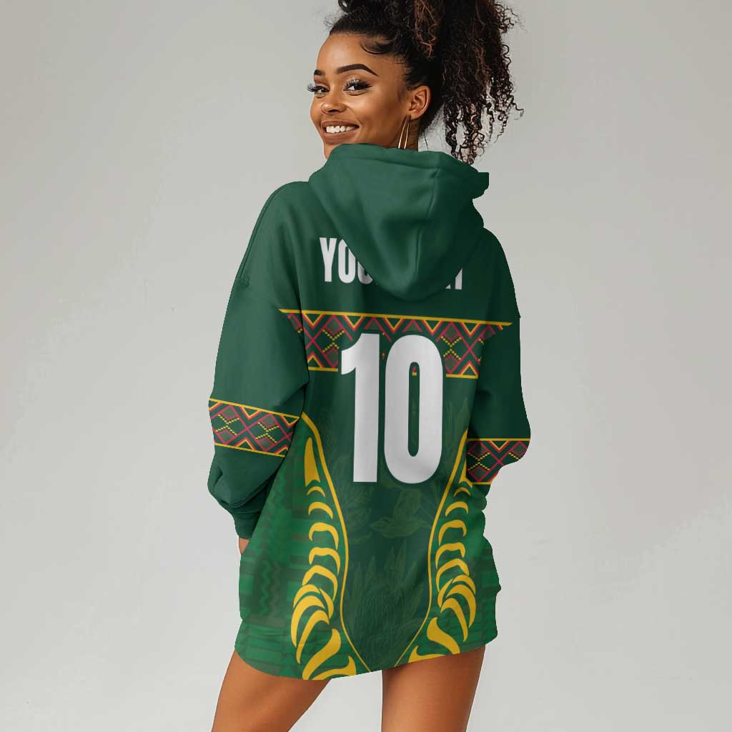 Custom South Africa Rugby Hoodie Dress Springboks Spirit and King Protea LT03
