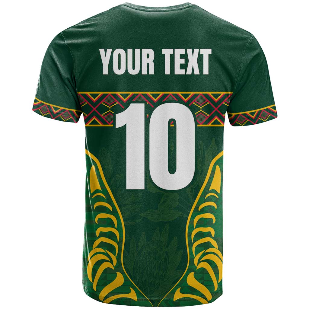 Custom South Africa Rugby T shirt Springboks Spirit and King Protea LT03