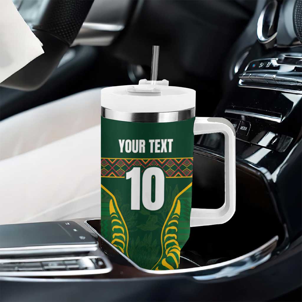 Custom South Africa Rugby Tumbler With Handle Springboks Spirit and King Protea LT03