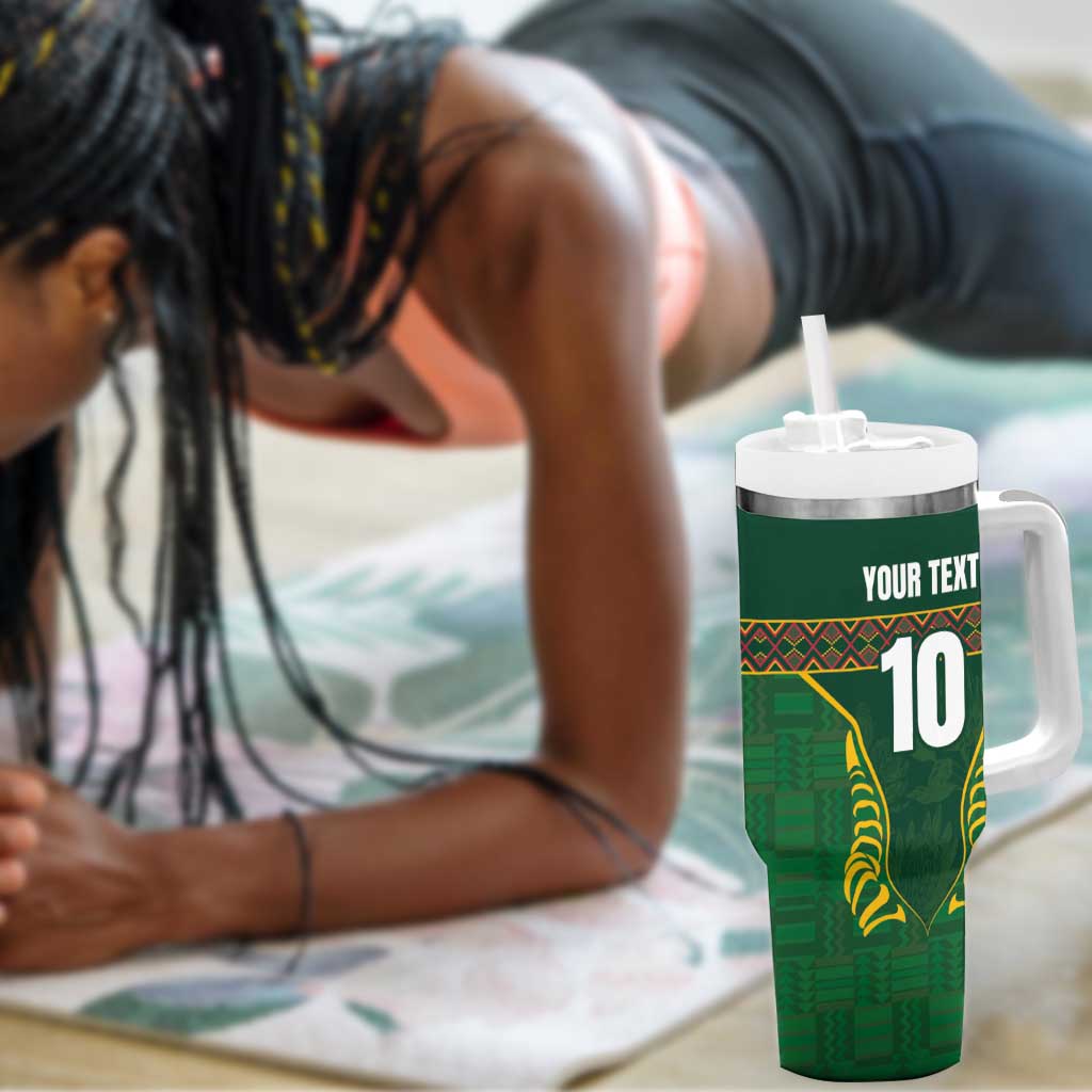 Custom South Africa Rugby Tumbler With Handle Springboks Spirit and King Protea LT03