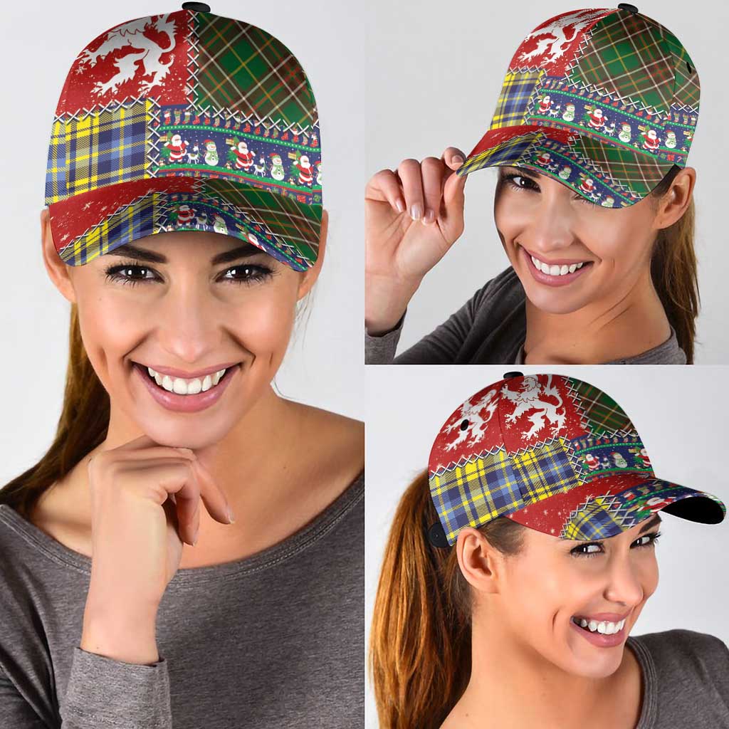 Scottish Christmas Classic Cap Scotland Lion and Xmas Elements Patch Style LT03
