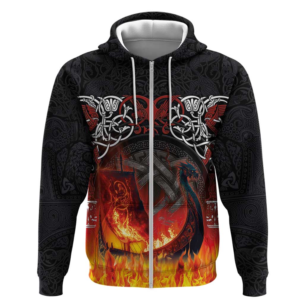 Scotland Up Helly Aa Hoodie Drakkar Viking Longship Burning The Return of The Light LT03