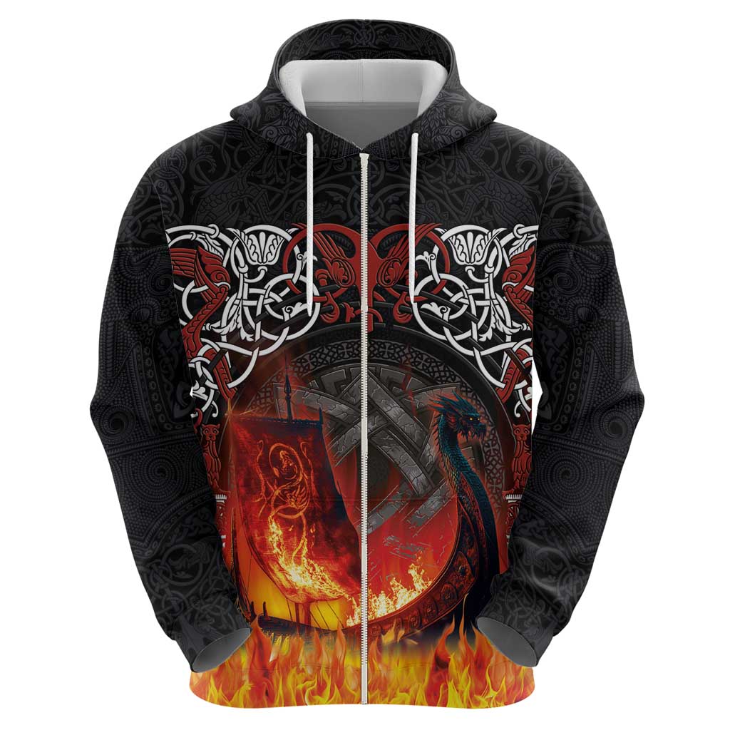 Scotland Up Helly Aa Hoodie Drakkar Viking Longship Burning The Return of The Light LT03