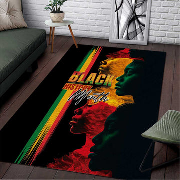 Afro - Black History Month Area Rug Black Soul - I'm Black Every Month LT03