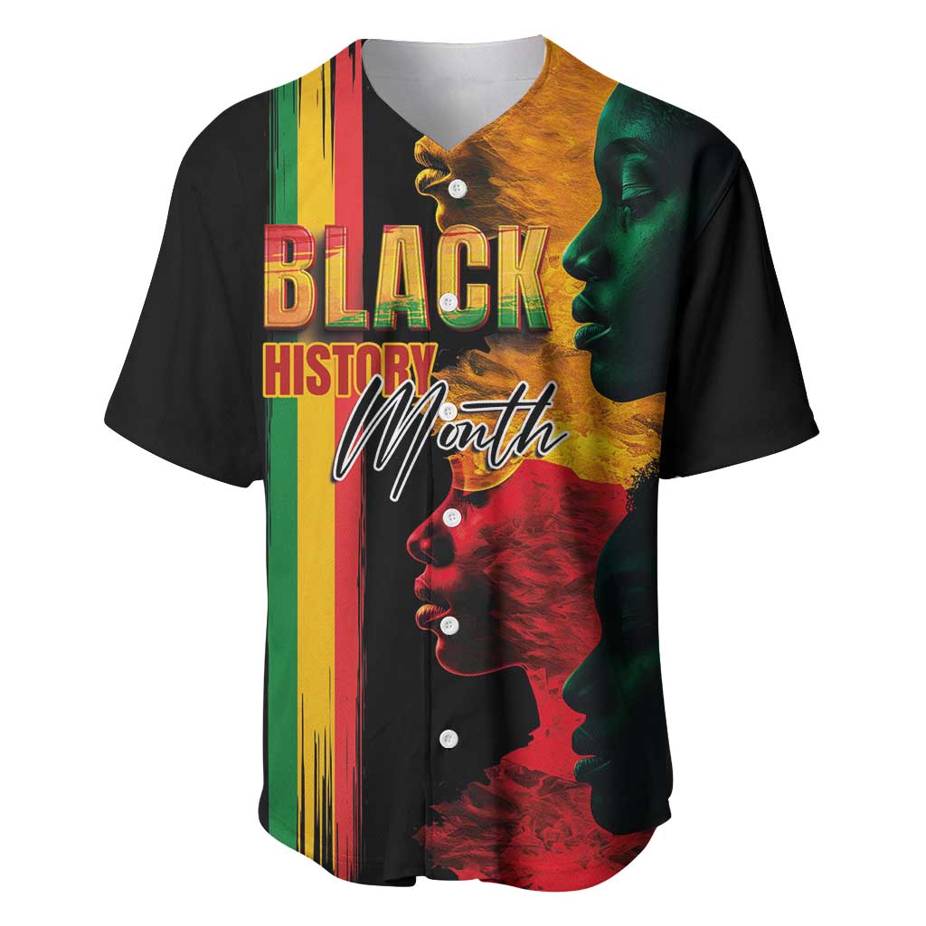 Afro - Black History Month Baseball Jersey Black Soul - I'm Black Every Month LT03