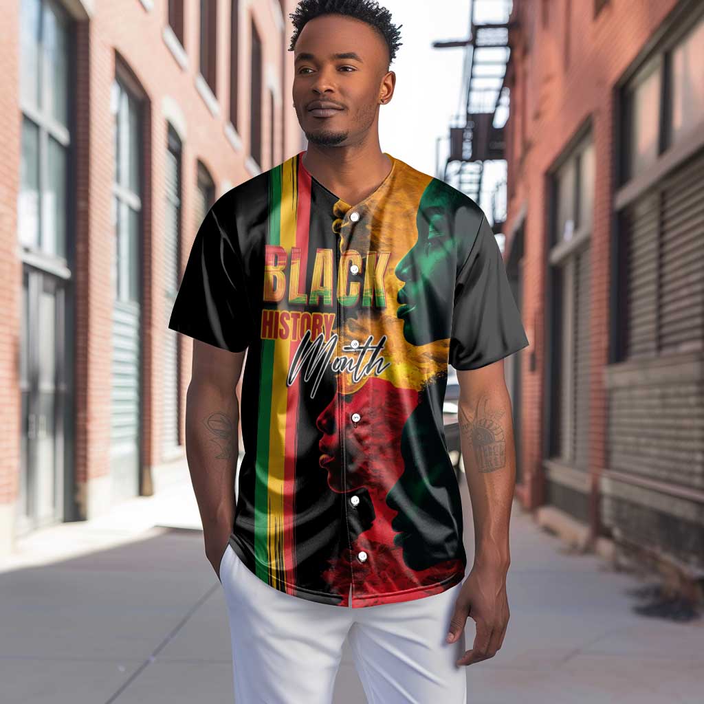 Afro - Black History Month Baseball Jersey Black Soul - I'm Black Every Month LT03