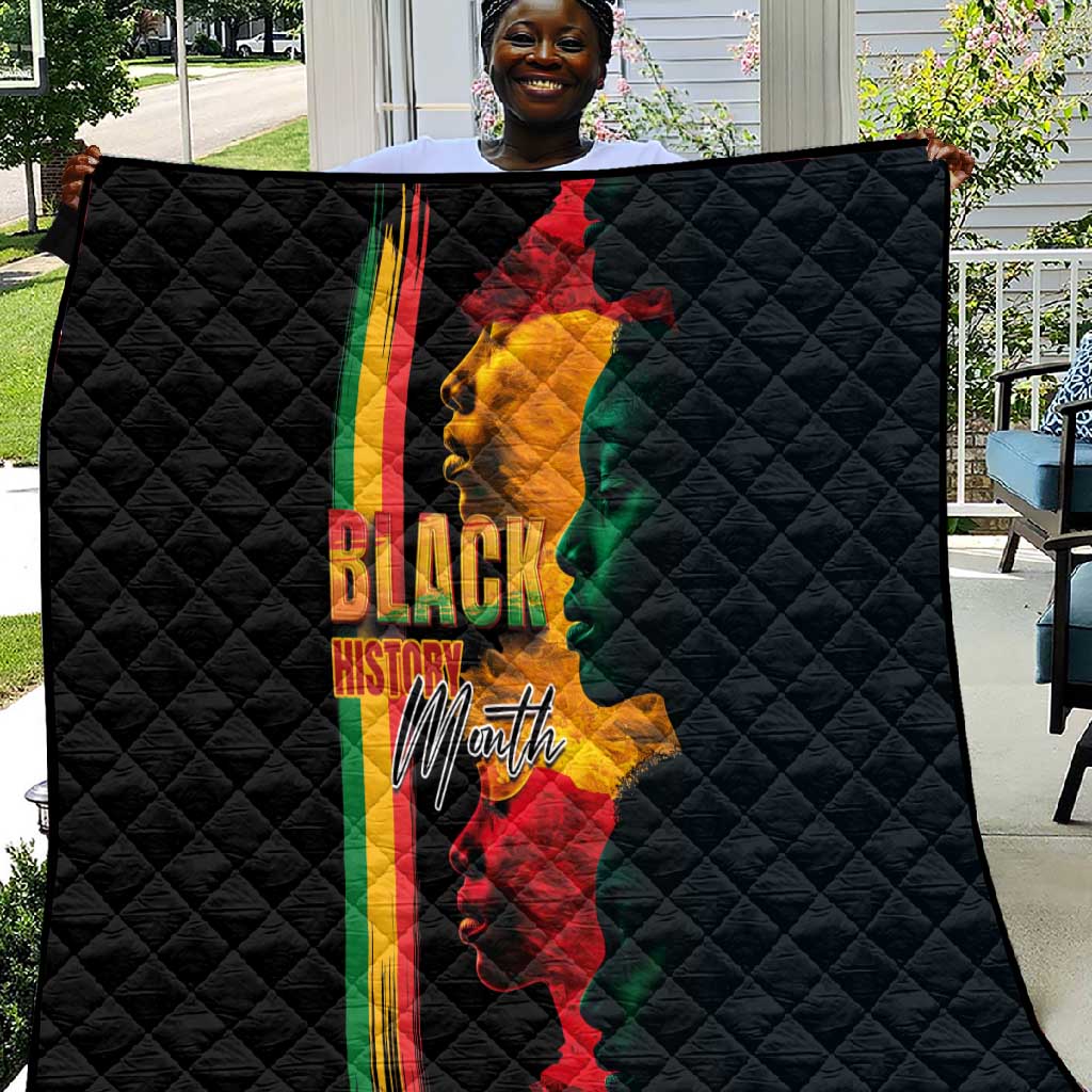 Afro - Black History Month Quilt Black Soul - I'm Black Every Month LT03