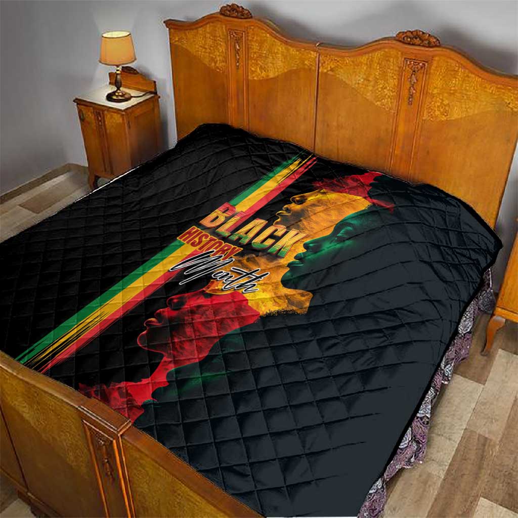 Afro - Black History Month Quilt Black Soul - I'm Black Every Month LT03