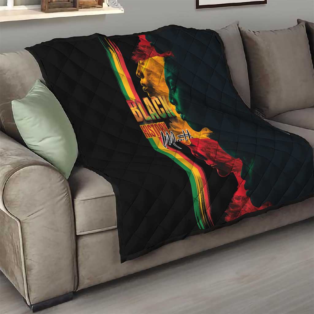 Afro - Black History Month Quilt Black Soul - I'm Black Every Month LT03