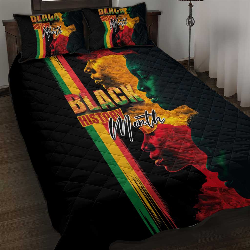 Afro - Black History Month Quilt Bed Set Black Soul - I'm Black Every Month LT03