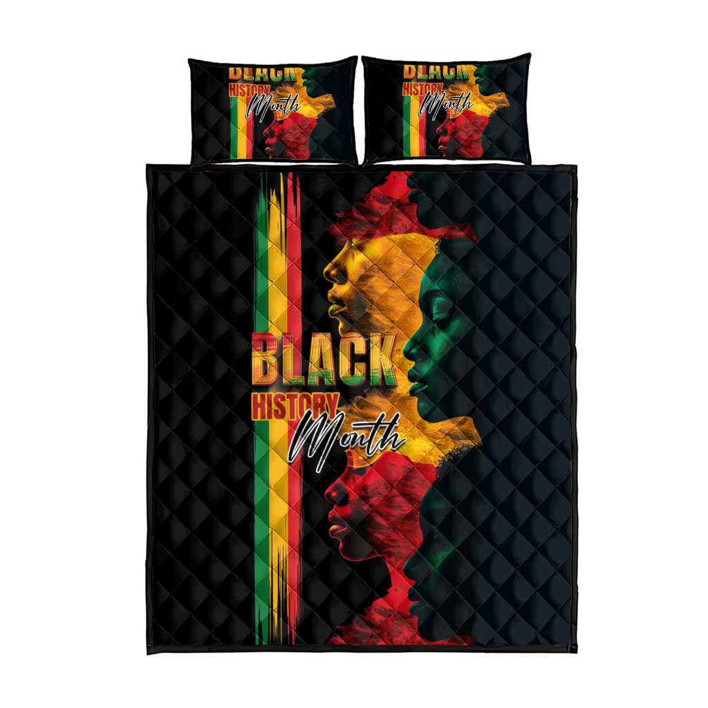 Afro - Black History Month Quilt Bed Set Black Soul - I'm Black Every Month LT03