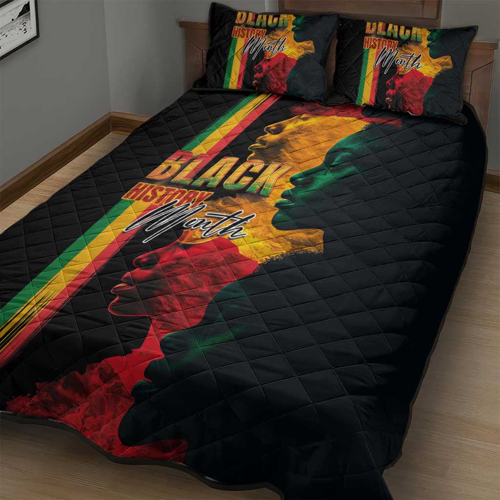 Afro - Black History Month Quilt Bed Set Black Soul - I'm Black Every Month LT03