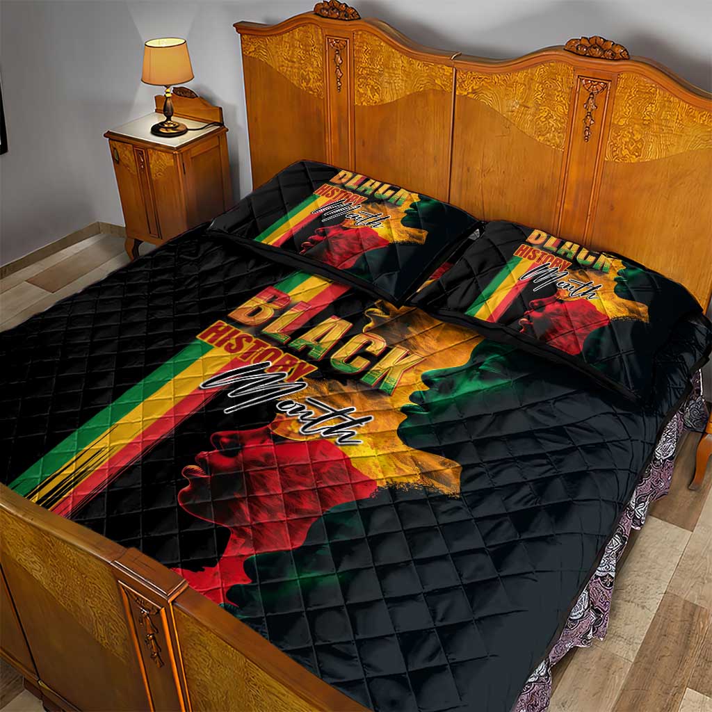 Afro - Black History Month Quilt Bed Set Black Soul - I'm Black Every Month LT03