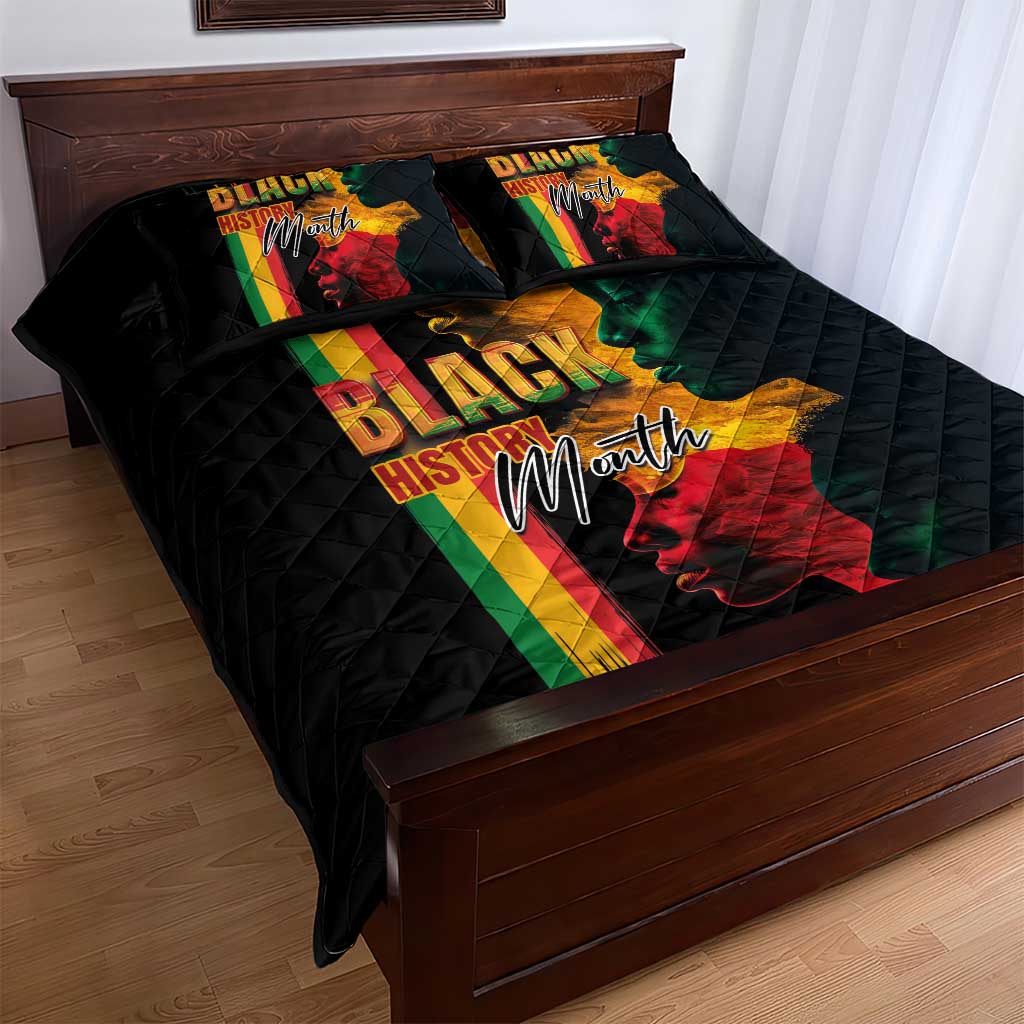 Afro - Black History Month Quilt Bed Set Black Soul - I'm Black Every Month LT03
