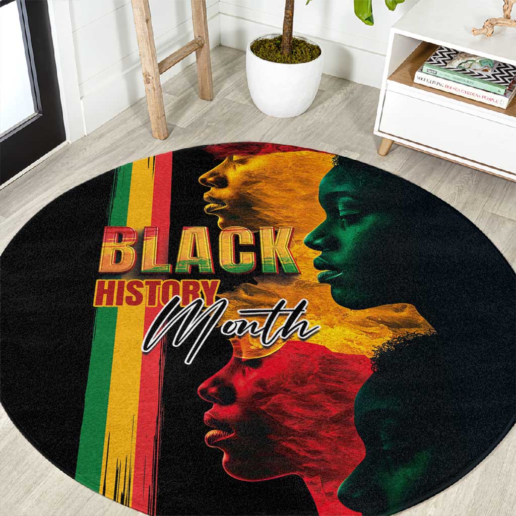 Afro - Black History Month Round Carpet Black Soul - I'm Black Every Month LT03