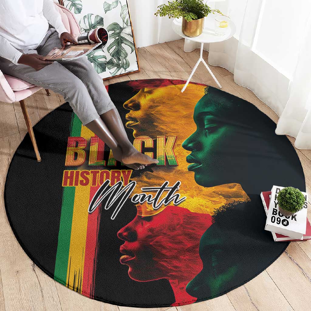 Afro - Black History Month Round Carpet Black Soul - I'm Black Every Month LT03