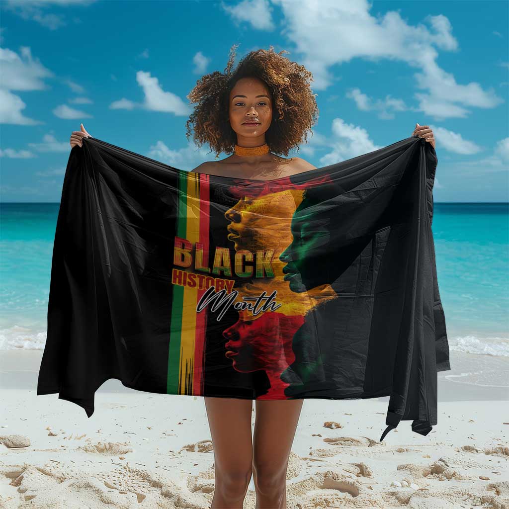 Afro - Black History Month Sarong Black Soul - I'm Black Every Month LT03