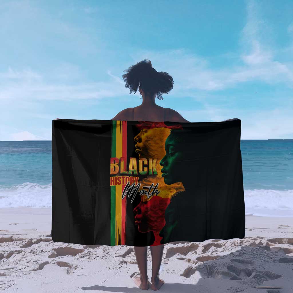 Afro - Black History Month Sarong Black Soul - I'm Black Every Month LT03