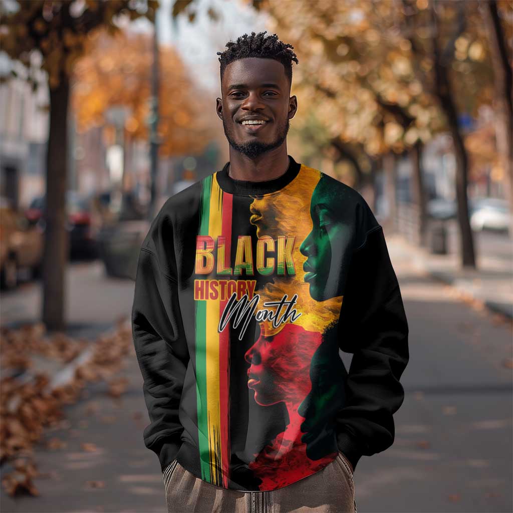 Afro - Black History Month Sweatshirt Black Soul - I'm Black Every Month LT03