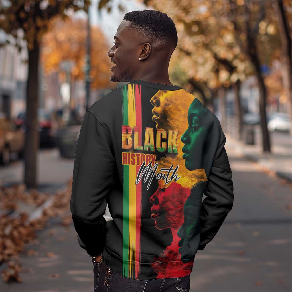 Afro - Black History Month Sweatshirt Black Soul - I'm Black Every Month LT03