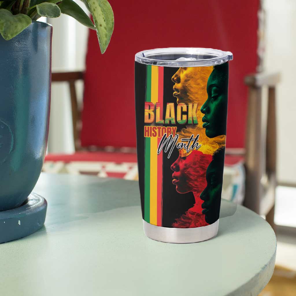 Afro - Black History Month Tumbler Cup Black Soul - I'm Black Every Month LT03