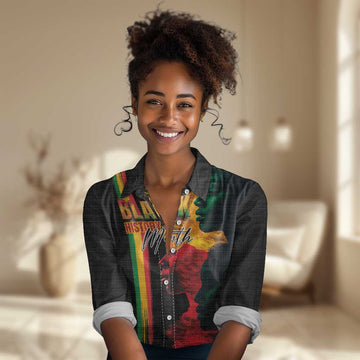 Afro - Black History Month Women Casual Shirt Black Soul - I'm Black Every Month LT03