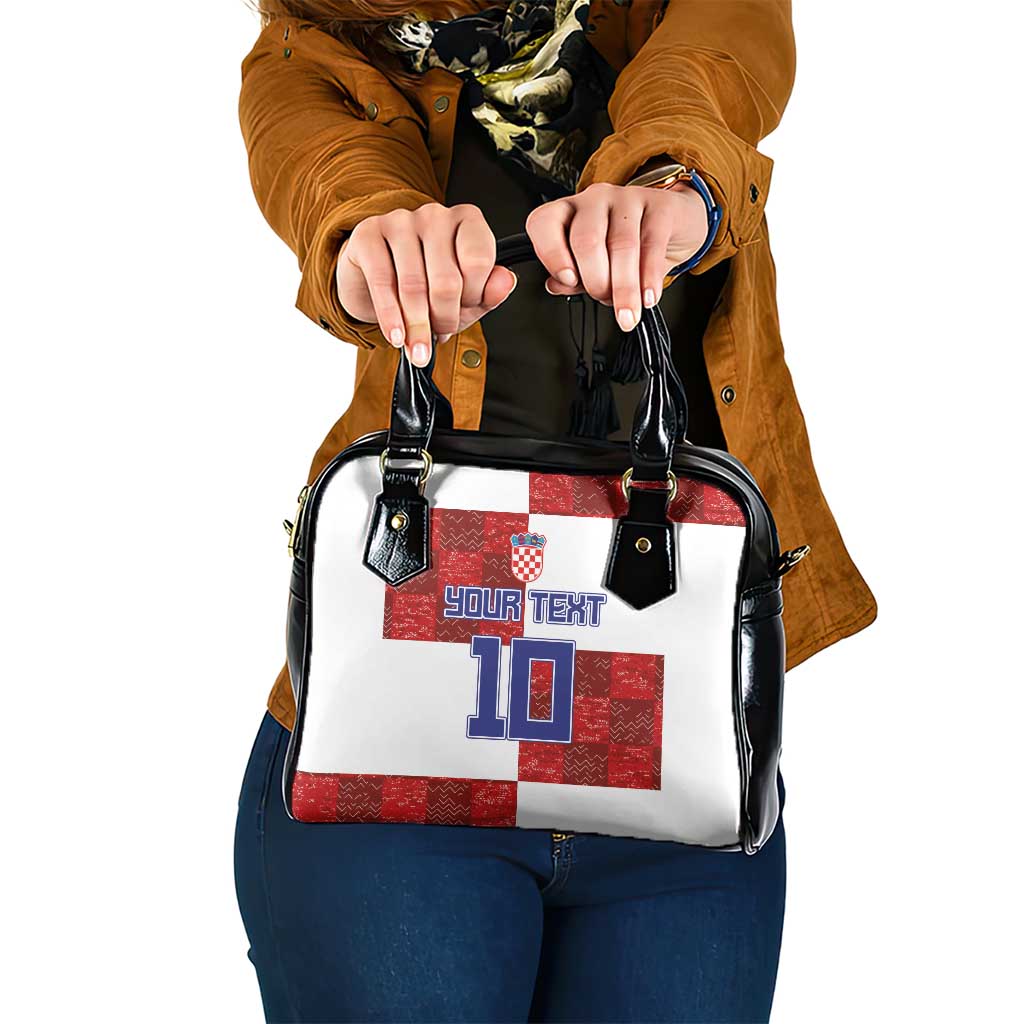 Custom Croatia Football Shoulder Handbag Checkered Ones Sport Grunge Style LT03