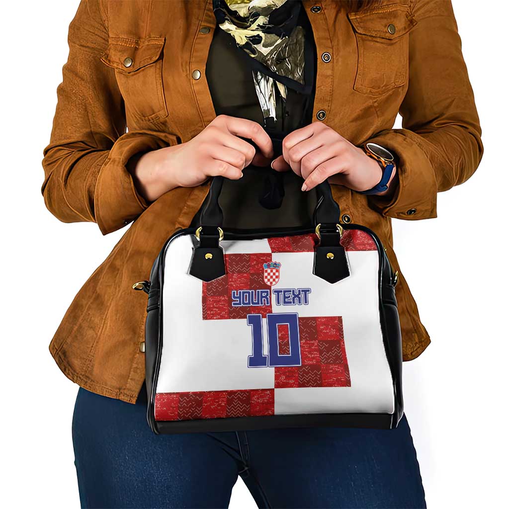 Custom Croatia Football Shoulder Handbag Checkered Ones Sport Grunge Style LT03