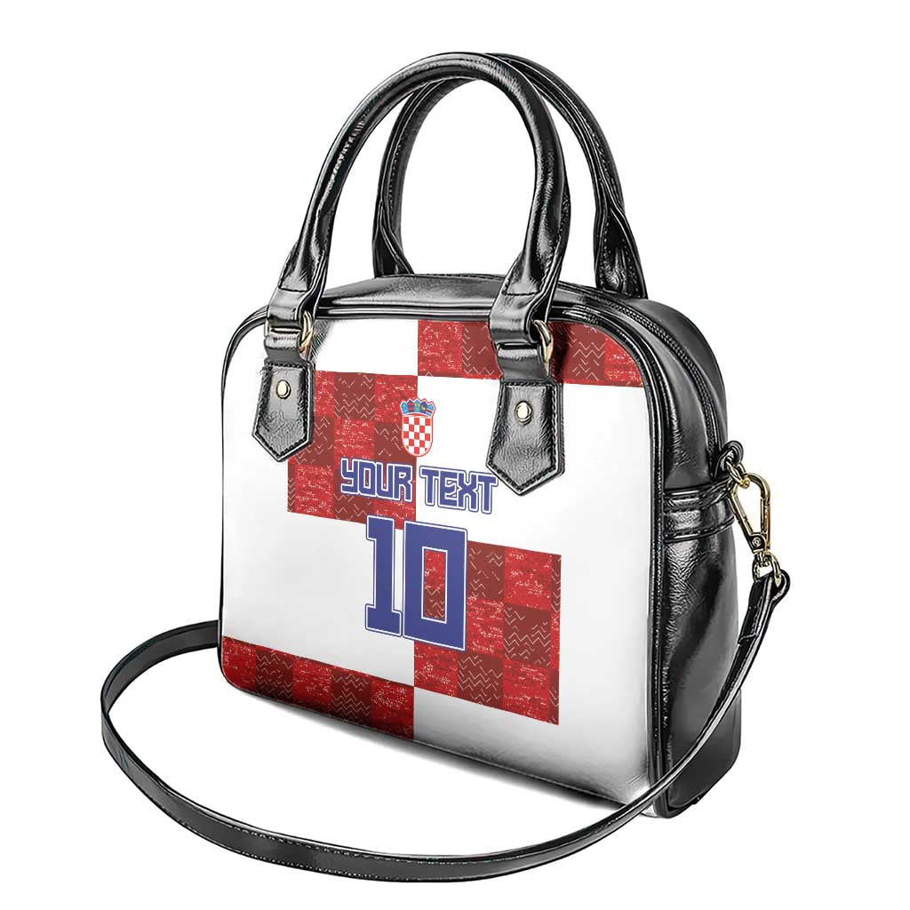 Custom Croatia Football Shoulder Handbag Checkered Ones Sport Grunge Style LT03