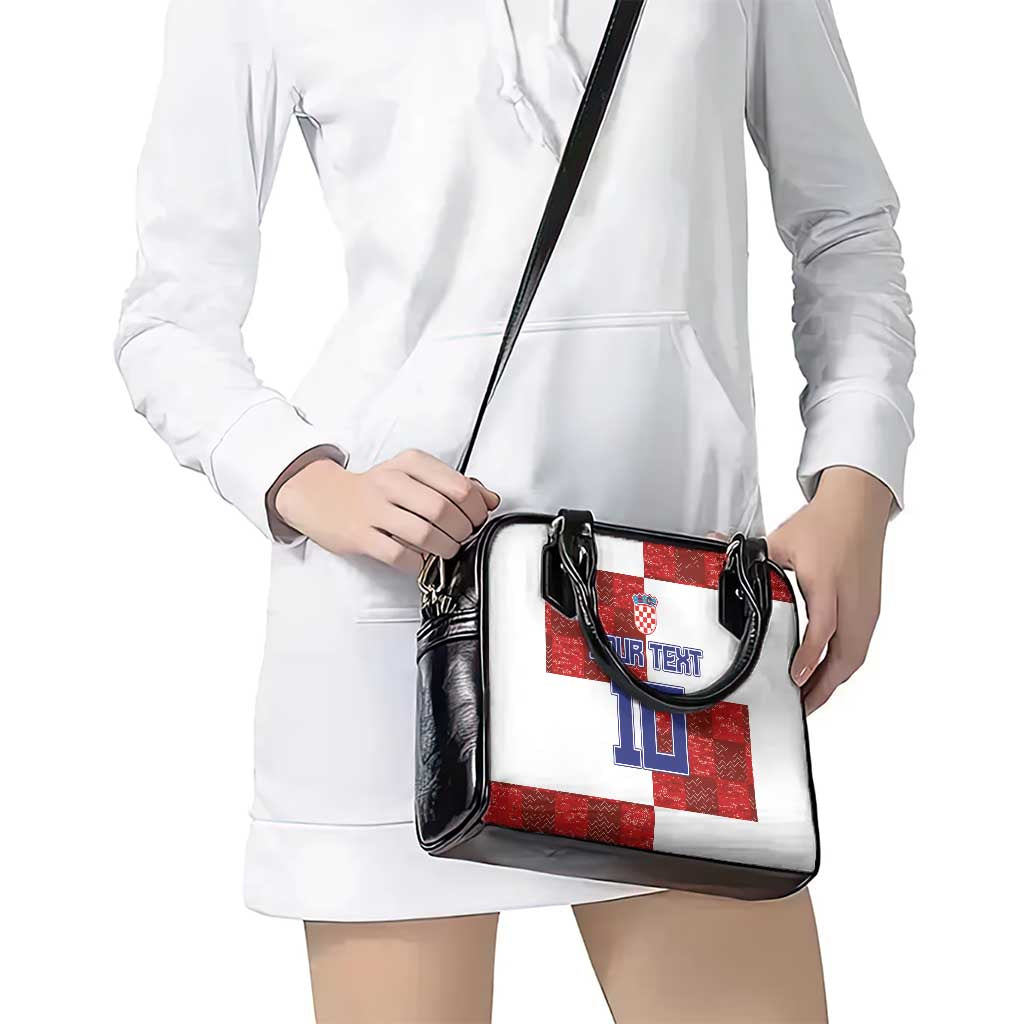 Custom Croatia Football Shoulder Handbag Checkered Ones Sport Grunge Style LT03