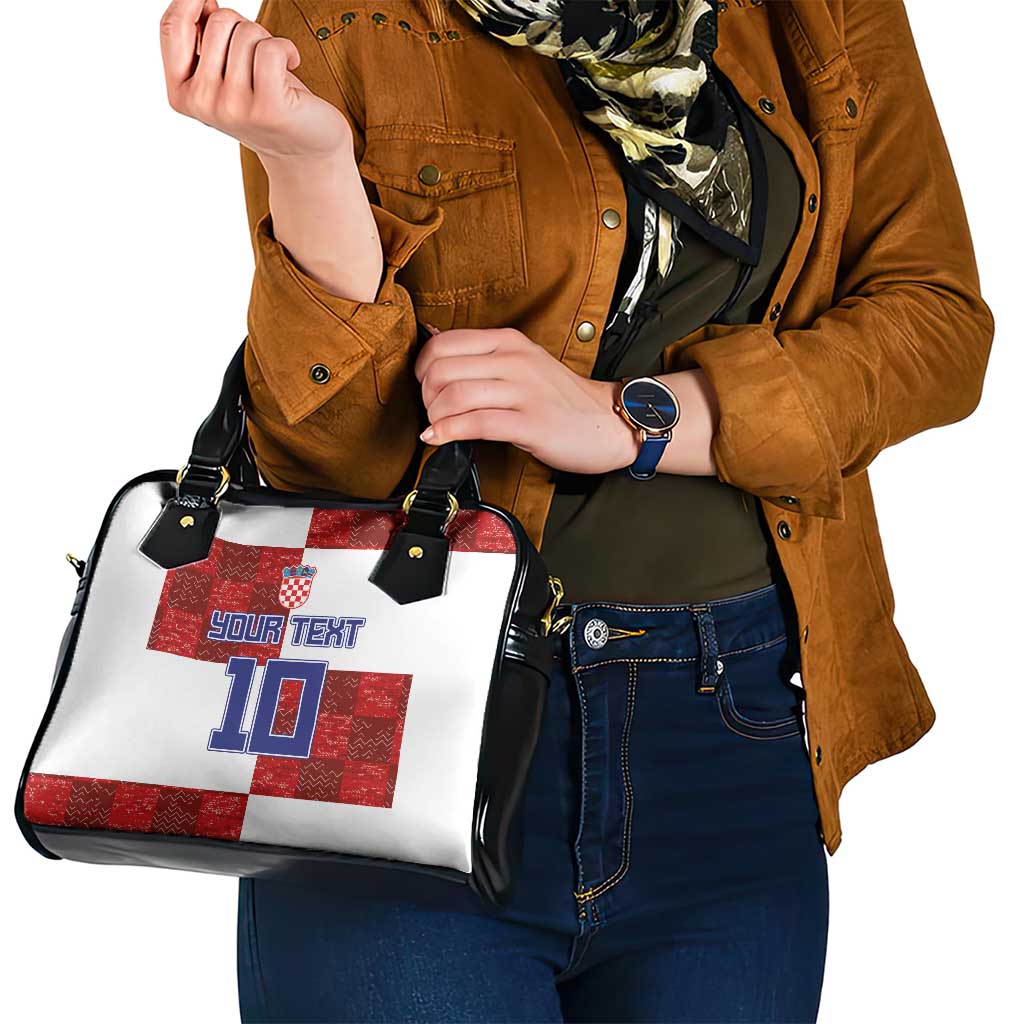 Custom Croatia Football Shoulder Handbag Checkered Ones Sport Grunge Style LT03
