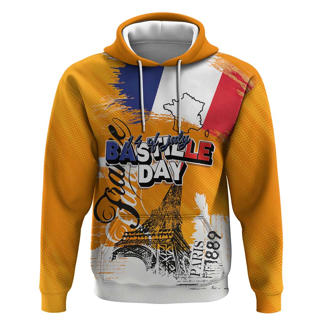Bastille Day Hoodie France Typography Art Grunge Style LT03