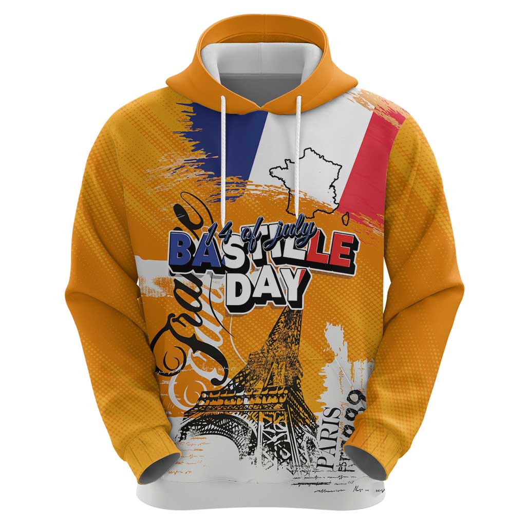 Bastille Day Hoodie France Typography Art Grunge Style LT03