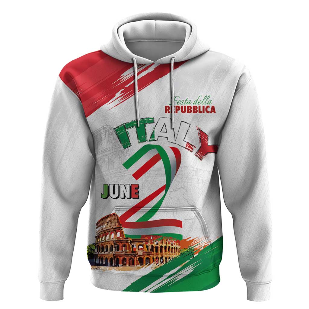 Italian National Day Hoodie Festa della Repubblica-The Colosseum Grunge Style LT03
