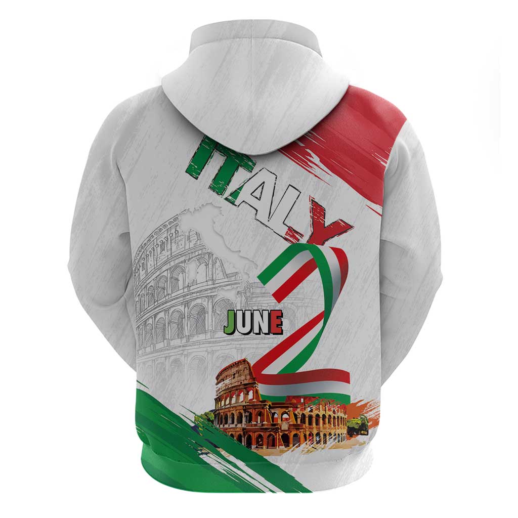 Italian National Day Hoodie Festa della Repubblica-The Colosseum Grunge Style LT03