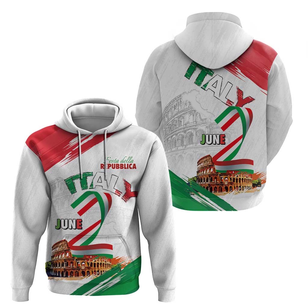 Italian National Day Hoodie Festa della Repubblica-The Colosseum Grunge Style LT03