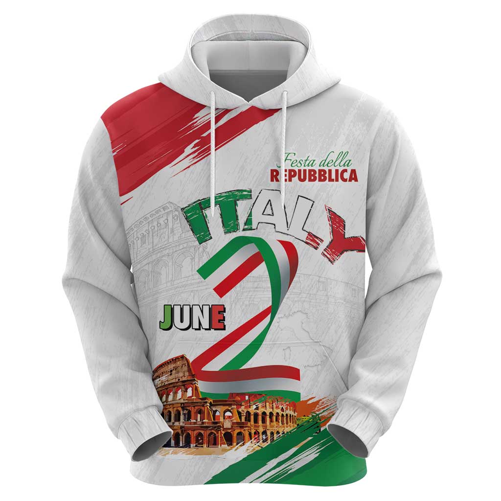 Italian National Day Hoodie Festa della Repubblica-The Colosseum Grunge Style LT03