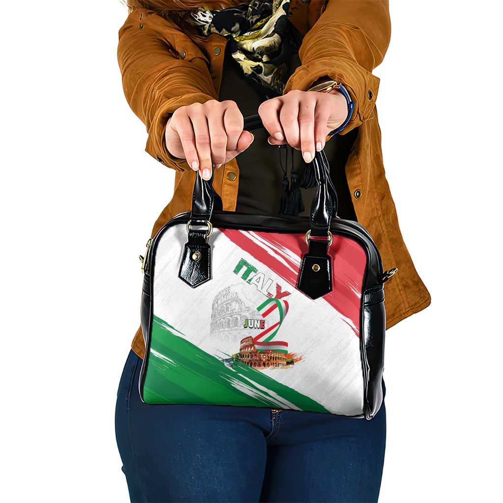 Italian National Day Shoulder Handbag Festa della Repubblica-The Colosseum Grunge Style LT03
