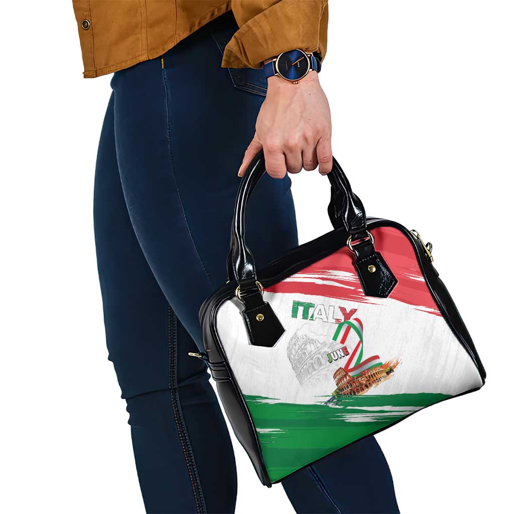 Italian National Day Shoulder Handbag Festa della Repubblica-The Colosseum Grunge Style LT03