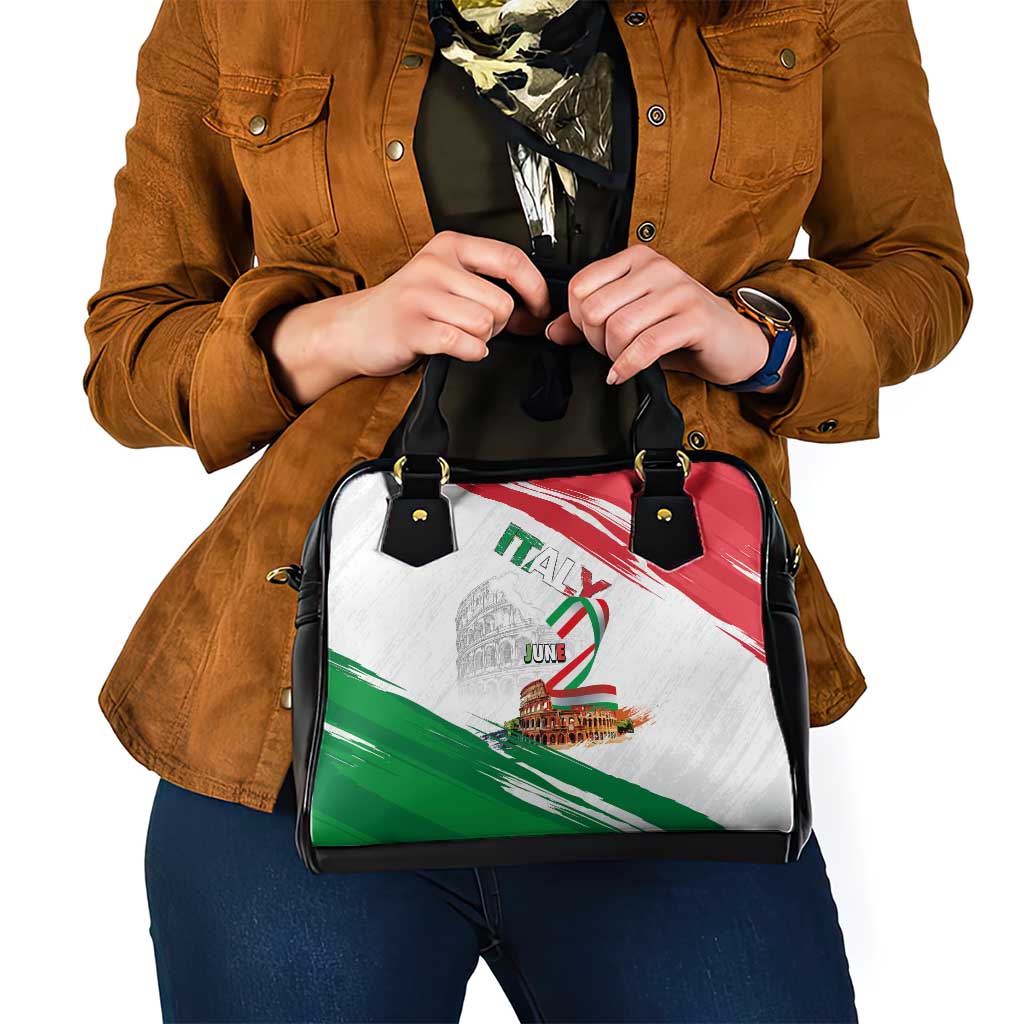 Italian National Day Shoulder Handbag Festa della Repubblica-The Colosseum Grunge Style LT03