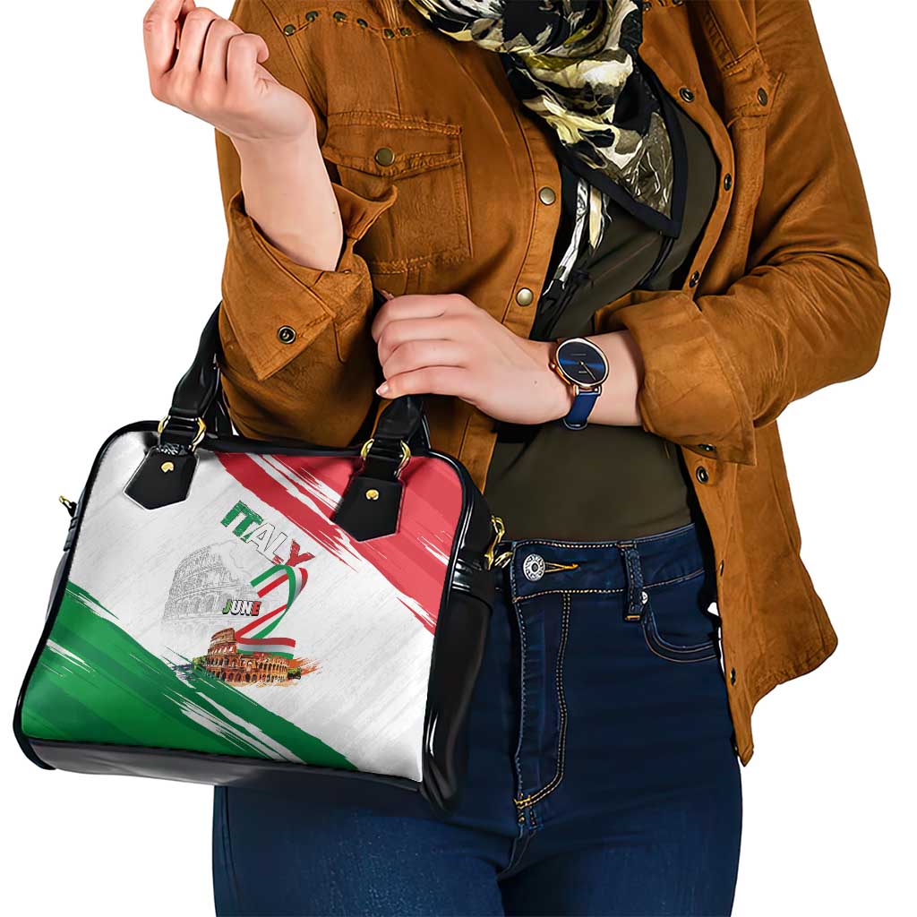 Italian National Day Shoulder Handbag Festa della Repubblica-The Colosseum Grunge Style LT03