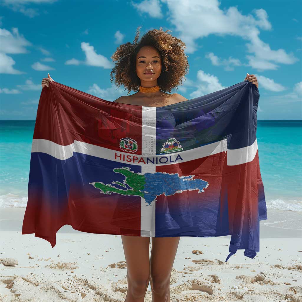 Hispaniola Sarong Haiti and Dominican Republic Emblems and Flag Style LT03